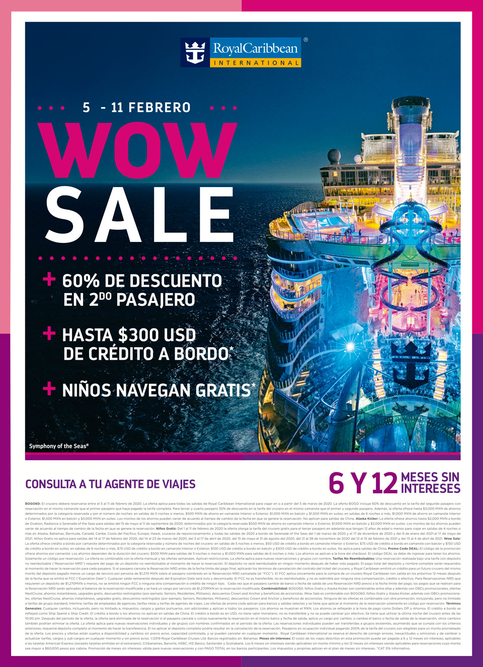 Llega WOW Sale de Royal Caribbean Pema Tours Tu especialista en