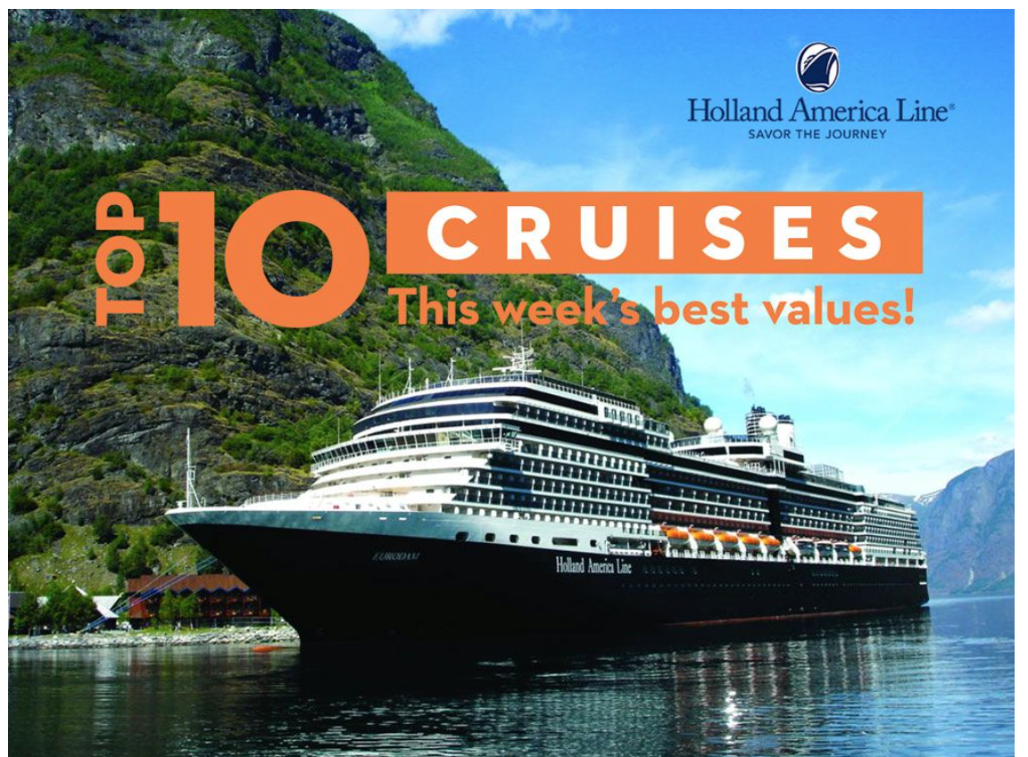 Top 10 Cruises en Holland America Line oferta flash