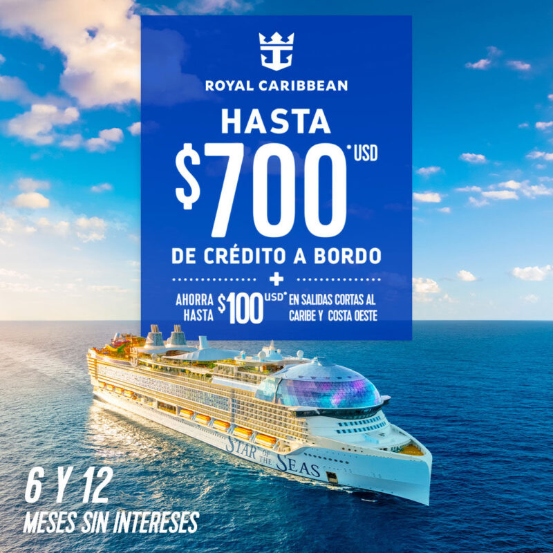 Promocion credito a bordo Royal Caribbean