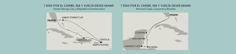 recorridos del nuevo Norwegian Aura