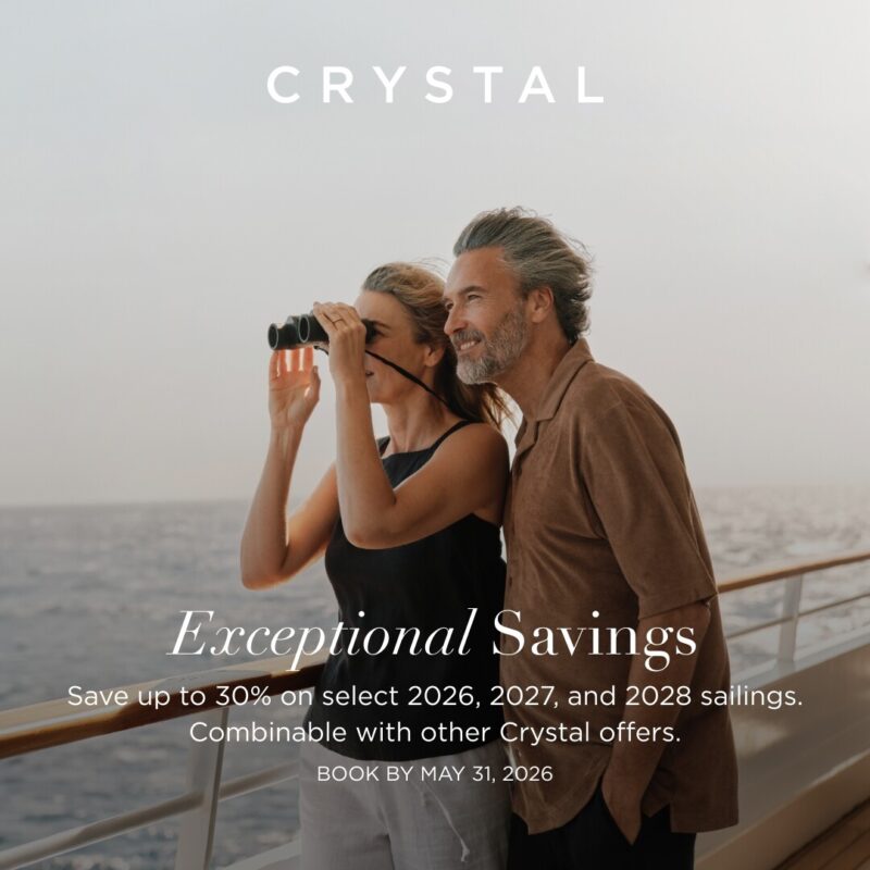 Promoción Crystal Cruises Exceptional Savings